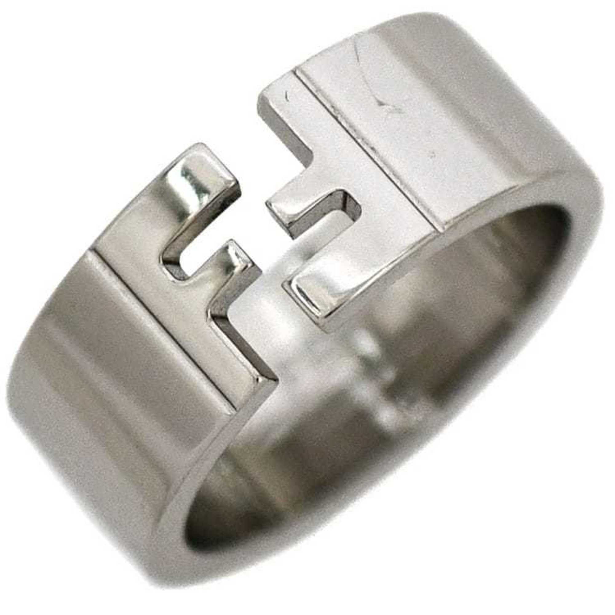 Fendi Ring Silver 7aj193 No. 21.5 M Size Ff Big Women's Unisex
